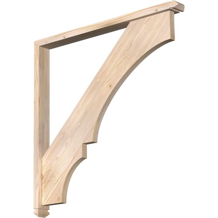 Ekena Millwork Balboa Arts and Crafts Smooth Bracket w/ Offset Brace, Douglas Fir, 3 1/2"W x 40"D x 40"H BKT0402X40X40BOA03SDF